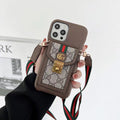 Designer Crossbody Style iPhone Case For 11 12 13 14 15 16 Pro Max Plus