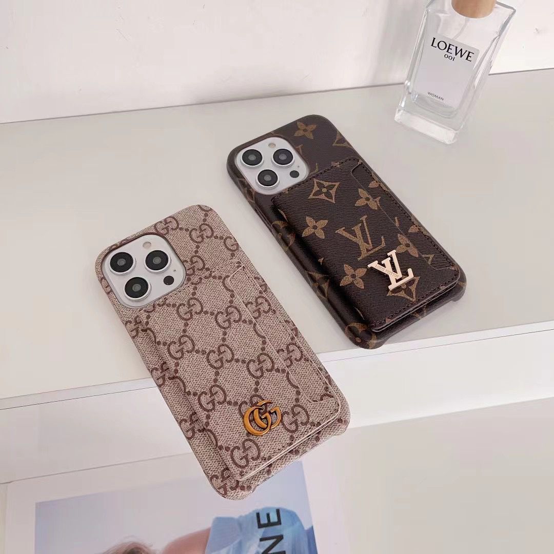 Folding Card Slot Designer Phone Case I Pro Max Plus for 13