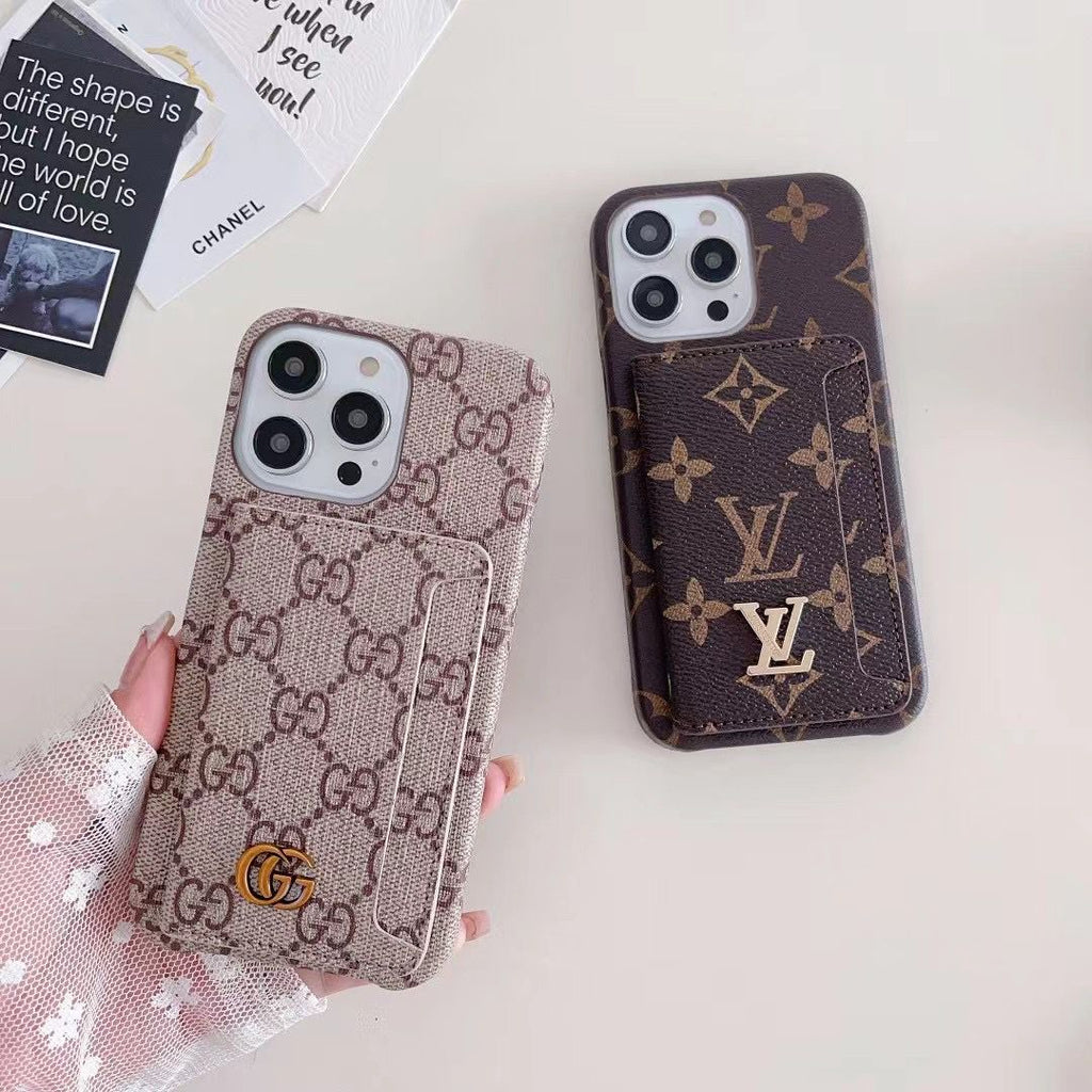 Folding Card Slot Designer Phone Case I Pro Max Plus for 13
