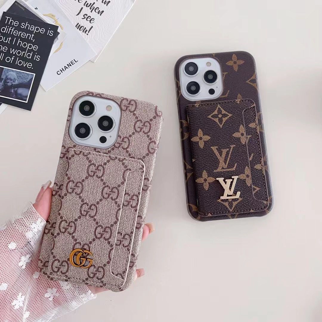 Folding Card Slot Designer Phone Case I Pro Max Plus for 13