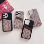 GG iPhone Case Card Slot Accent Color For 11 12 13 14 15 16 Pro Max Plus Series