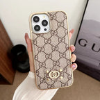 Fashion iPhone Case 16 15 14 13 12 11 Pro Max Plus Leather Design Electroplated for 12-pro