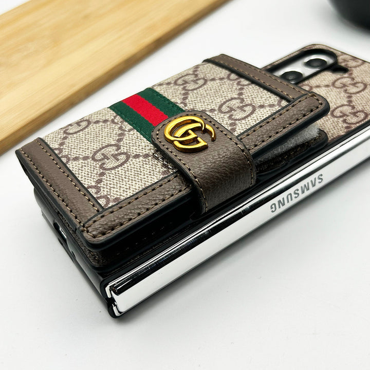 Gucci Wallet Phone Case Samsung Galaxy Z Fold 3 4 5 6 Series for z-fold-4