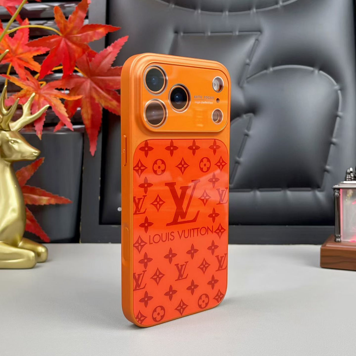 Gloss Monogram LV Phone Case For iPhone 14-17/Pro/Pro Max for 14-pro-max