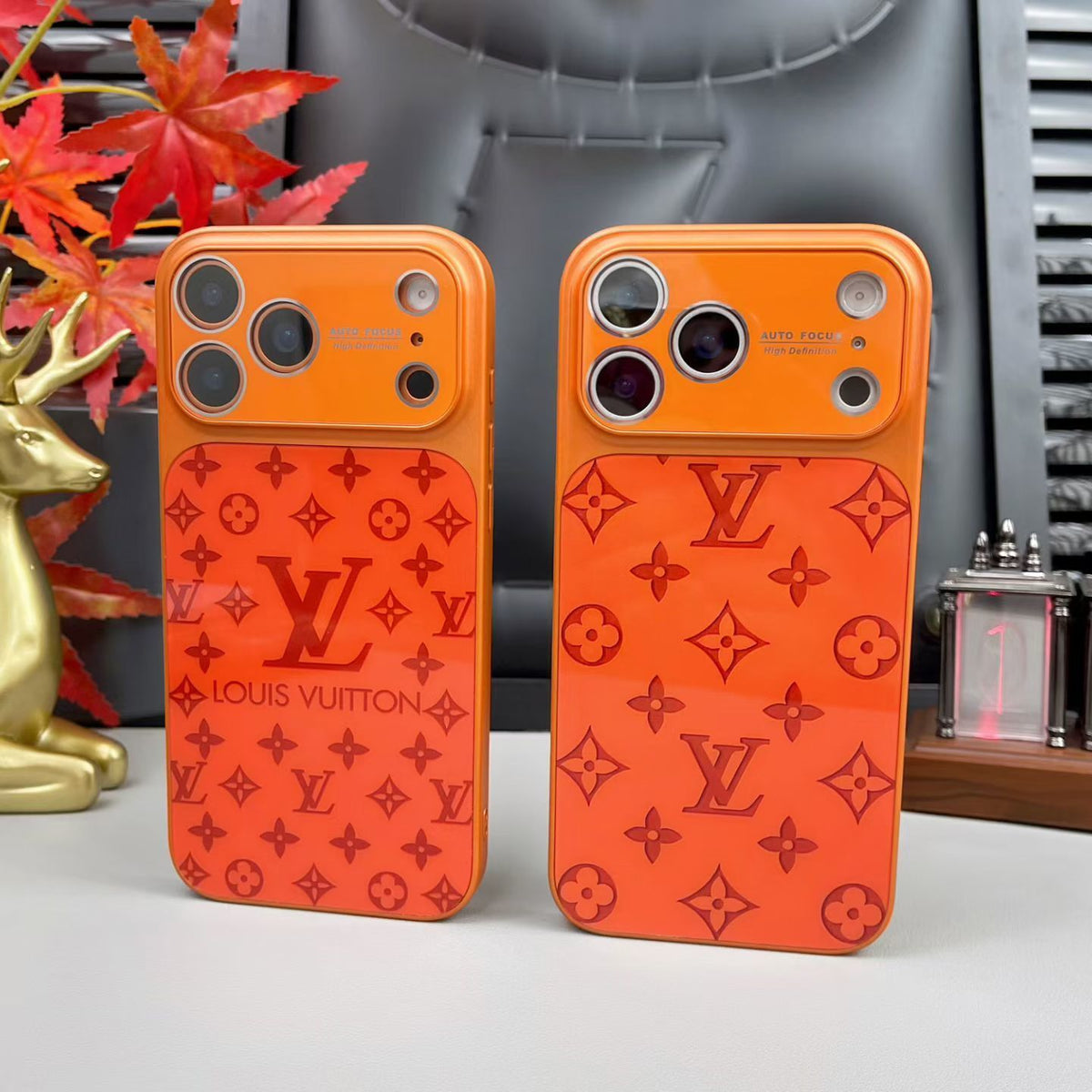 Gloss Monogram LV Phone Case For iPhone 14-17/Pro/Pro Max