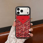 Goyard Magnet Card Holder Phone Case iPhone 13-17 / Pro / Pro Max / Plus / Air