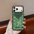 Goyard Magnet Card Holder Phone Case iPhone 13-17 / Pro / Pro Max / Plus / Air