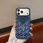 Goyard Magnet Card Holder Phone Case iPhone 13-17 / Pro / Pro Max / Plus / Air