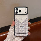 Goyard Magnet Card Holder Phone Case iPhone 13-17 / Pro / Pro Max / Plus / Air