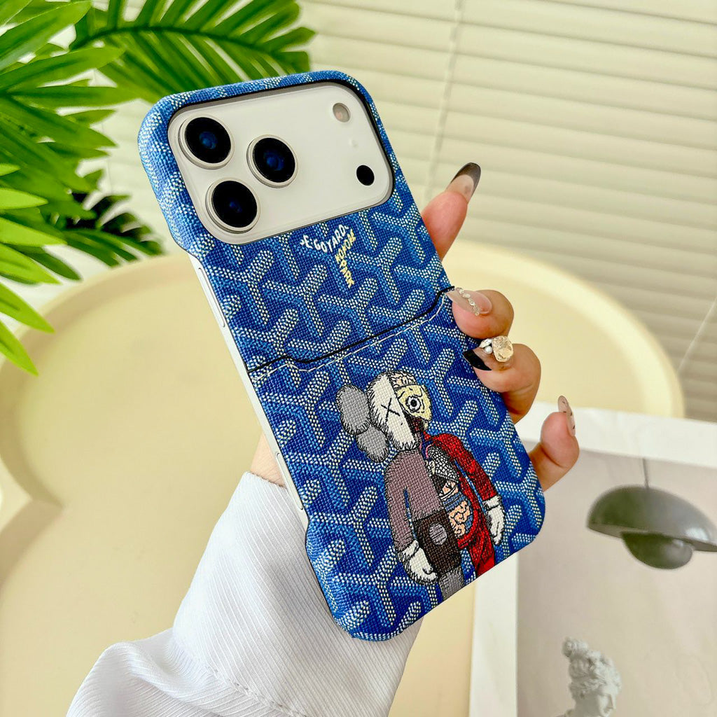 Goyard Phone Case Card Holder For 13-17 / Pro / Pro Max / Plus / Air for 13-pro