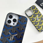 Goyard Phone Case Electroplated For iPhone 12-16 Pro Max Plus