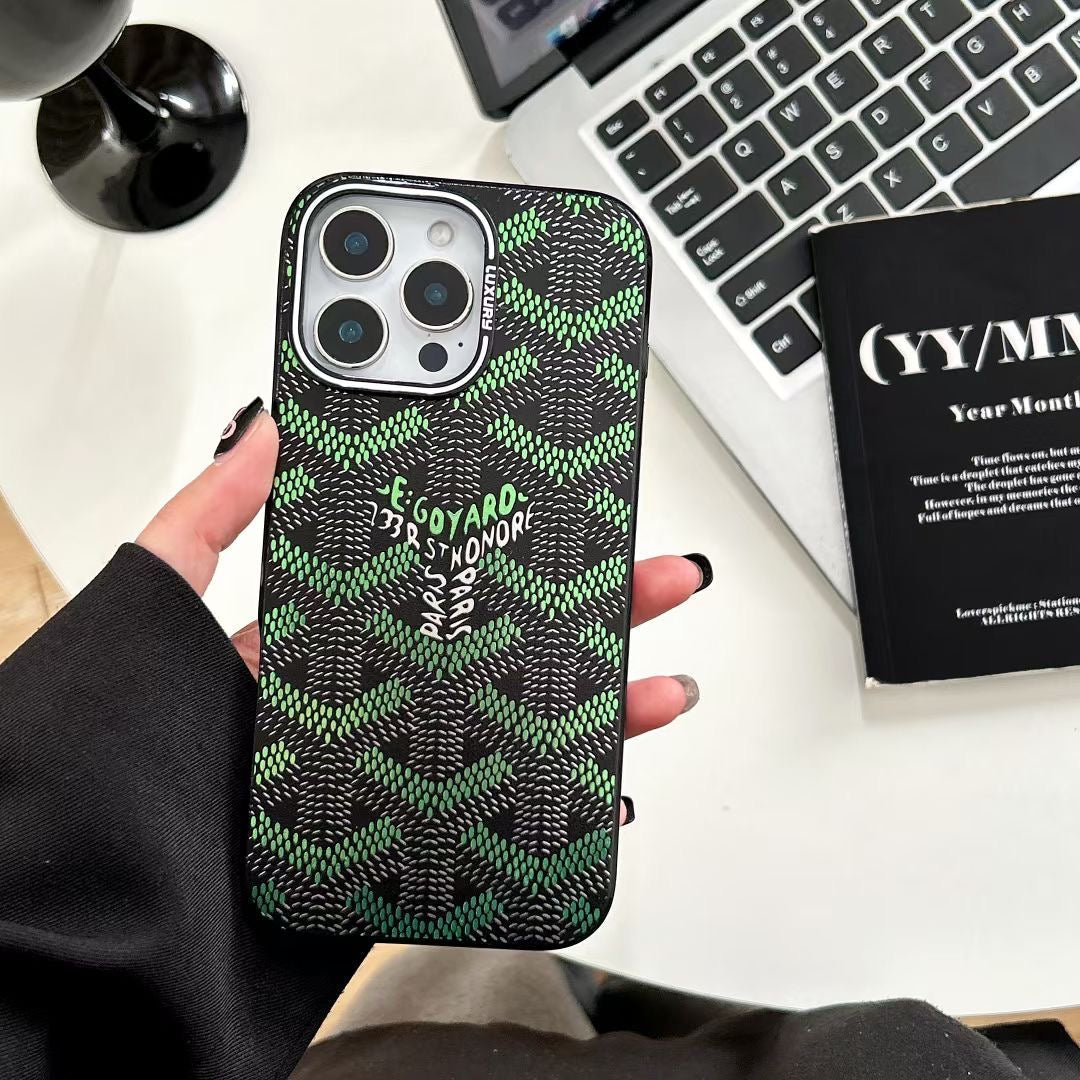Goyard Phone Case Electroplated For iPhone 12-16 Pro Max Plus for 12-pro-max