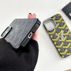 Goyard Phone Case Electroplated For iPhone 12-16 Pro Max Plus