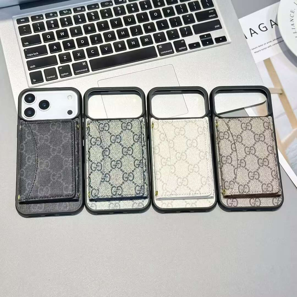 GG Card Holder Wallet Phone Case iPhone 17 / Pro / Max / Air
