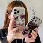 Gucci Clear Case Print Pattern iPhone 14-17 / Pro / Pro Max for 14-pro