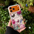 Gucci Clear Case Print Pattern iPhone 14-17 / Pro / Pro Max for 14-pro-max