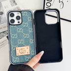 GG Denim iPhone Case For 12-16 Pro Max