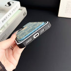 GG Card Slot Denim iPhone Case For 12-16 Pro Max for 12-pro