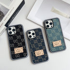 GG Denim iPhone Case For 12-16 Pro Max