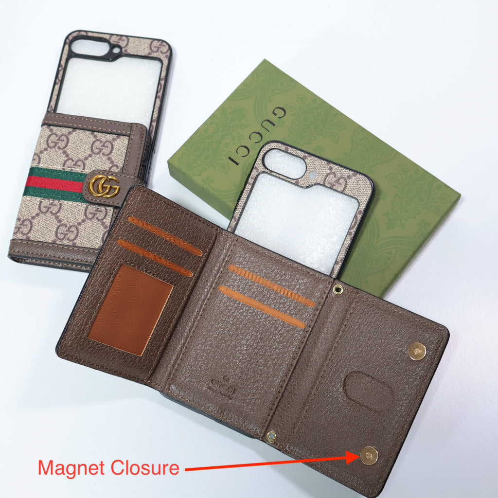 GG Z Flip Wallet Phone Case For 3 4 5 6 7 Series for z-flip-4