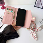 GG Plain Leather Crossbody Wallet Case For 13-17 / Pro / Pro Max