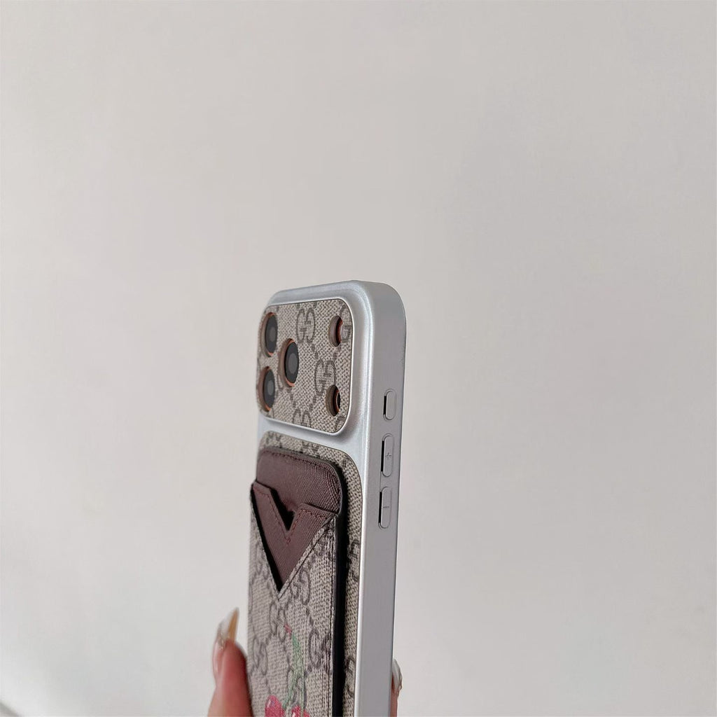 GG Style Phone Case Magnet Card Holder iPhone 13-17 / Pro / Pro Max / Plus / Air