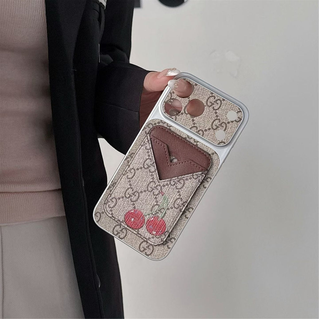GG Style Phone Case Magnet Card Holder iPhone 13-17 / Pro / Pro Max / Plus / Air for 13-pro