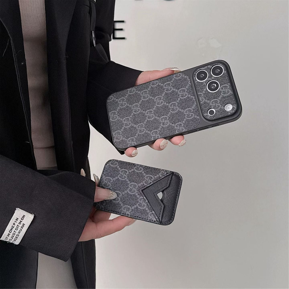 GG Style Phone Case Magnet Card Holder iPhone 13-17 / Pro / Pro Max / Plus / Air for 13-pro