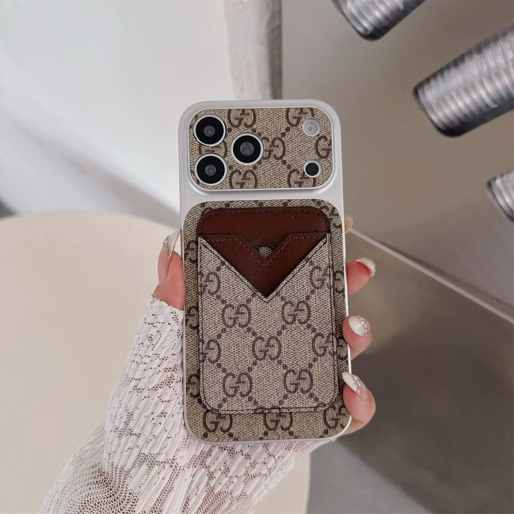 GG Style Phone Case Magnet Card Holder iPhone 13-17 / Pro / Pro Max / Plus / Air for 13-pro-max