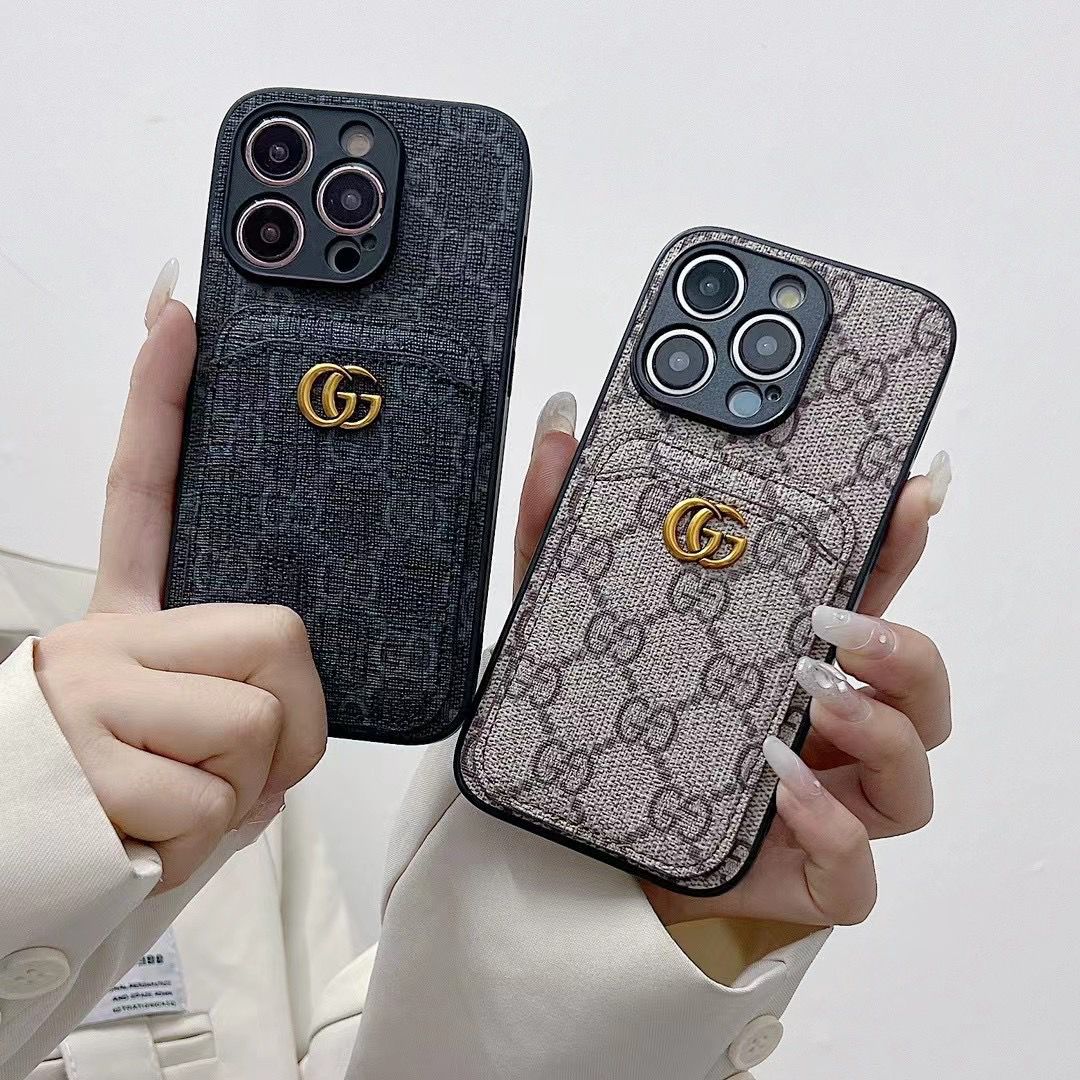 Gucci Phone Case iPhone 14 Pro Max 12 13 14 15 16 Card Holder