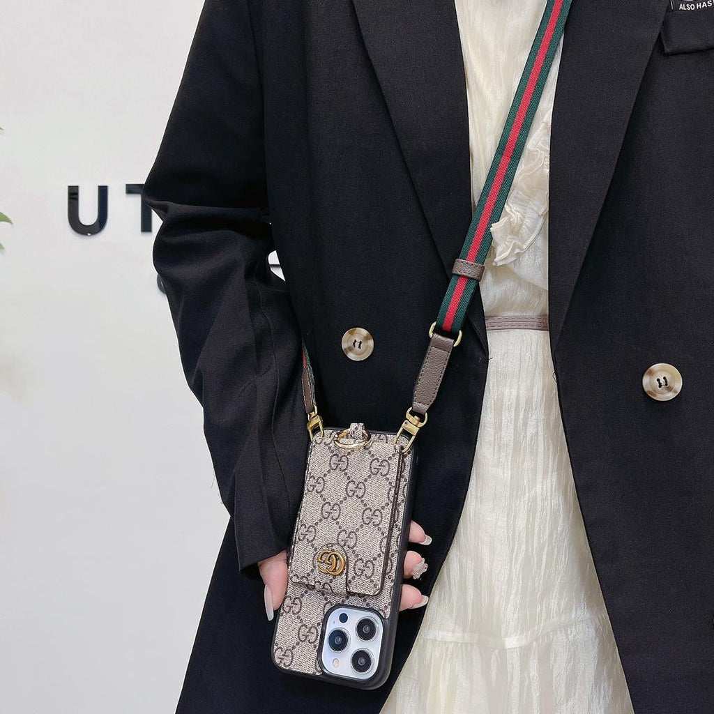 Louis Vuitton Phone Case Cards Holder Crossbody For 12 13 14 15 16 Pro Max Plus Models