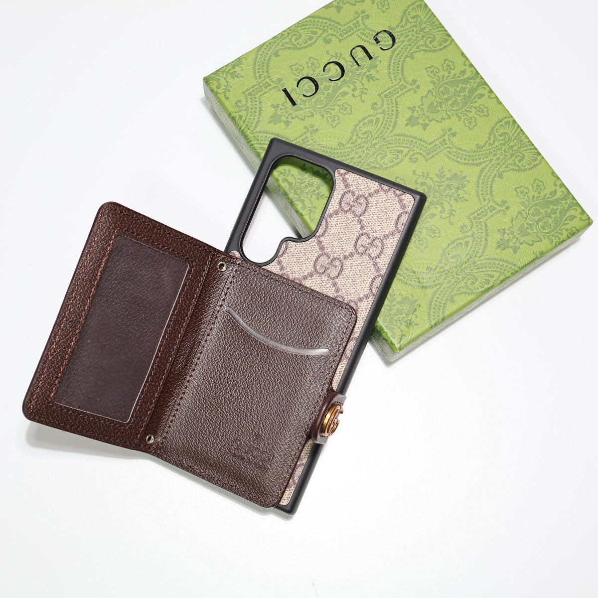 Coated Canvas Samsung Galaxy Phone Wallet GG Case For S22 23 24 25 26 Ultra Plus Series for s26