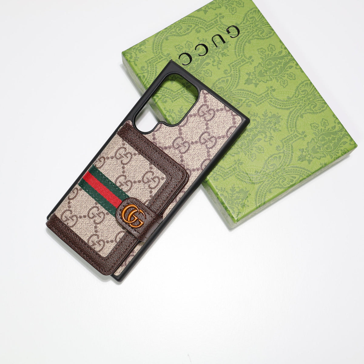 Coated Canvas Samsung Galaxy Phone Wallet GG Case For S22 23 24 25 26 Ultra Plus Series for s22-ultr