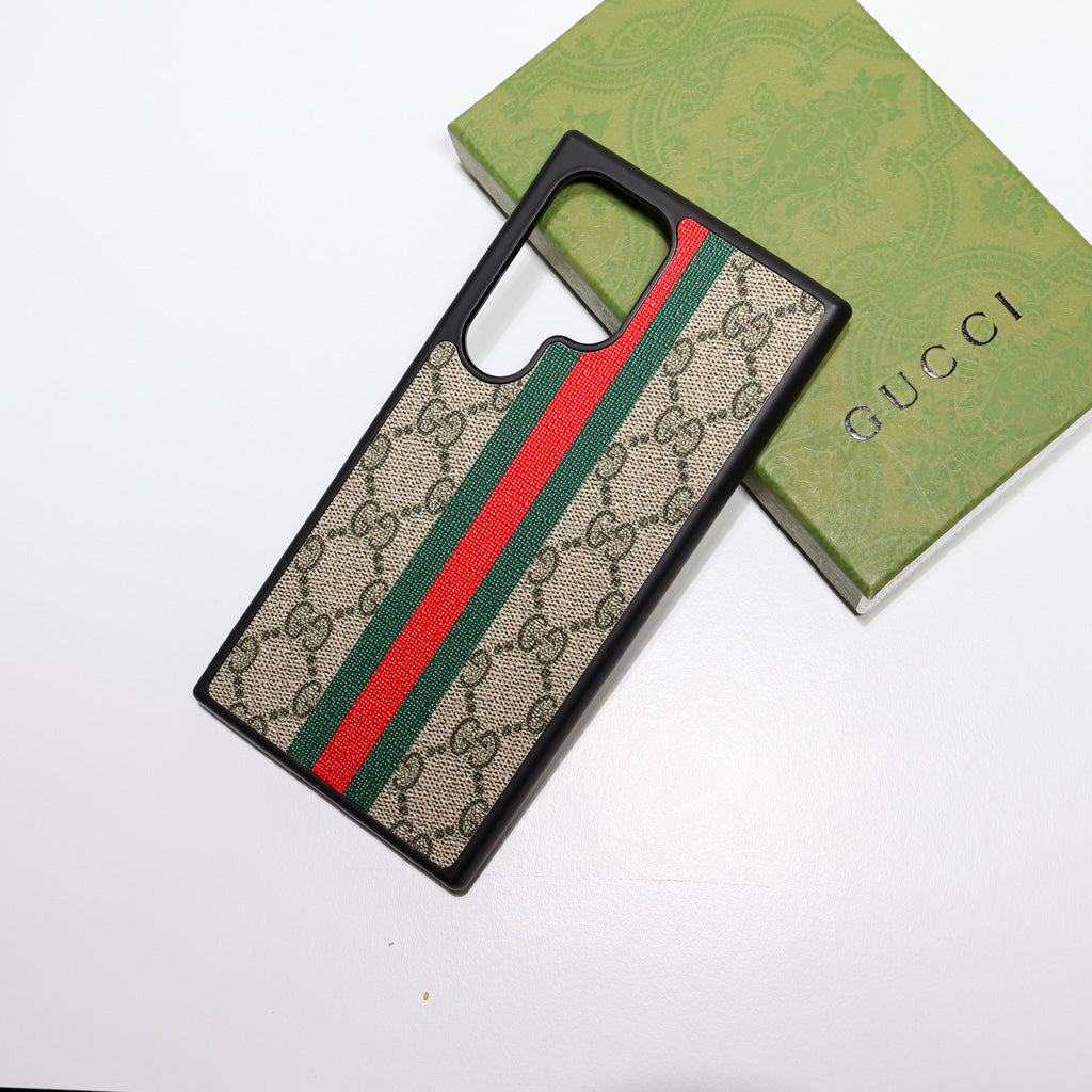 Samsung Galaxy Gucci Web Stripe Case For S22 23 24 25 26 Ultra Plus for s22-ultra