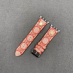 Apple Watch Gucci Band Pink Red Leather Design for 38mm-40mm-41mm