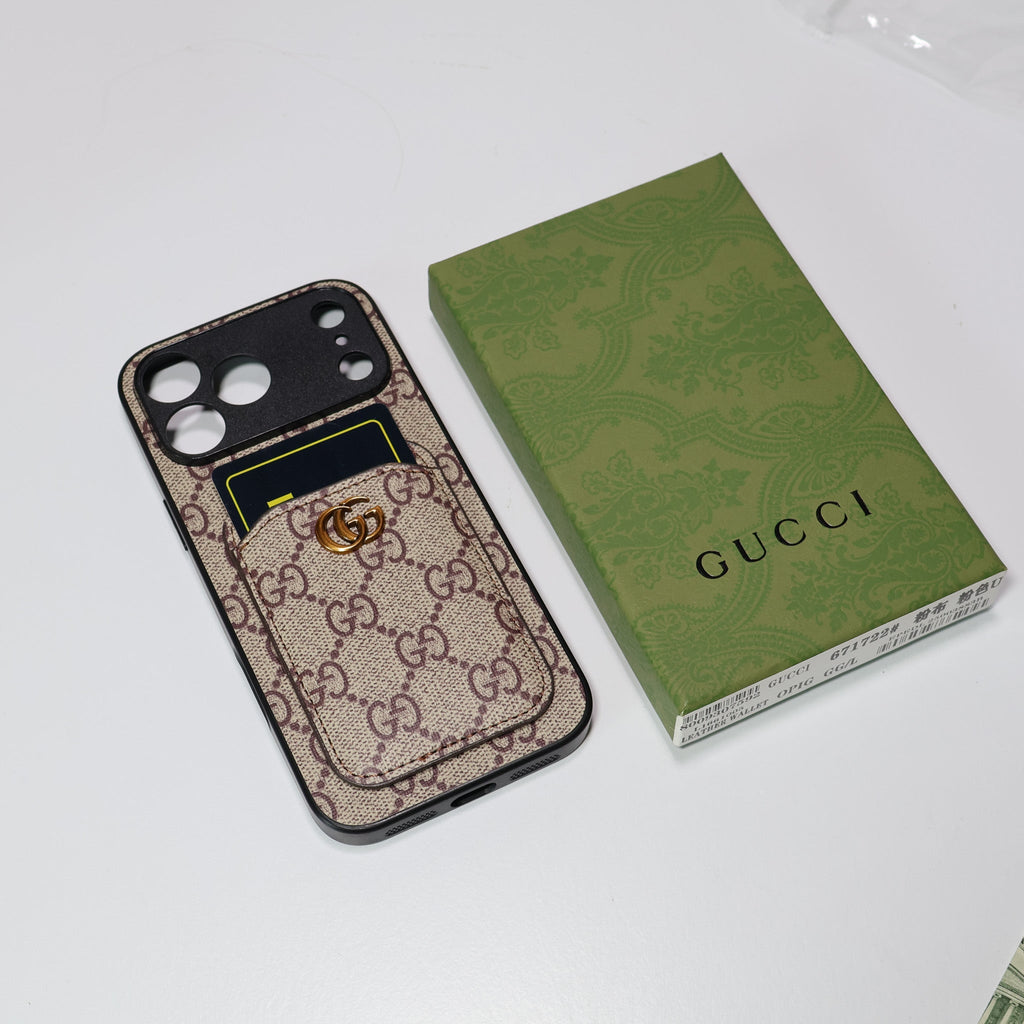 GG Phone Case With Card Holder For 17 Series for iphone-17-pro-max