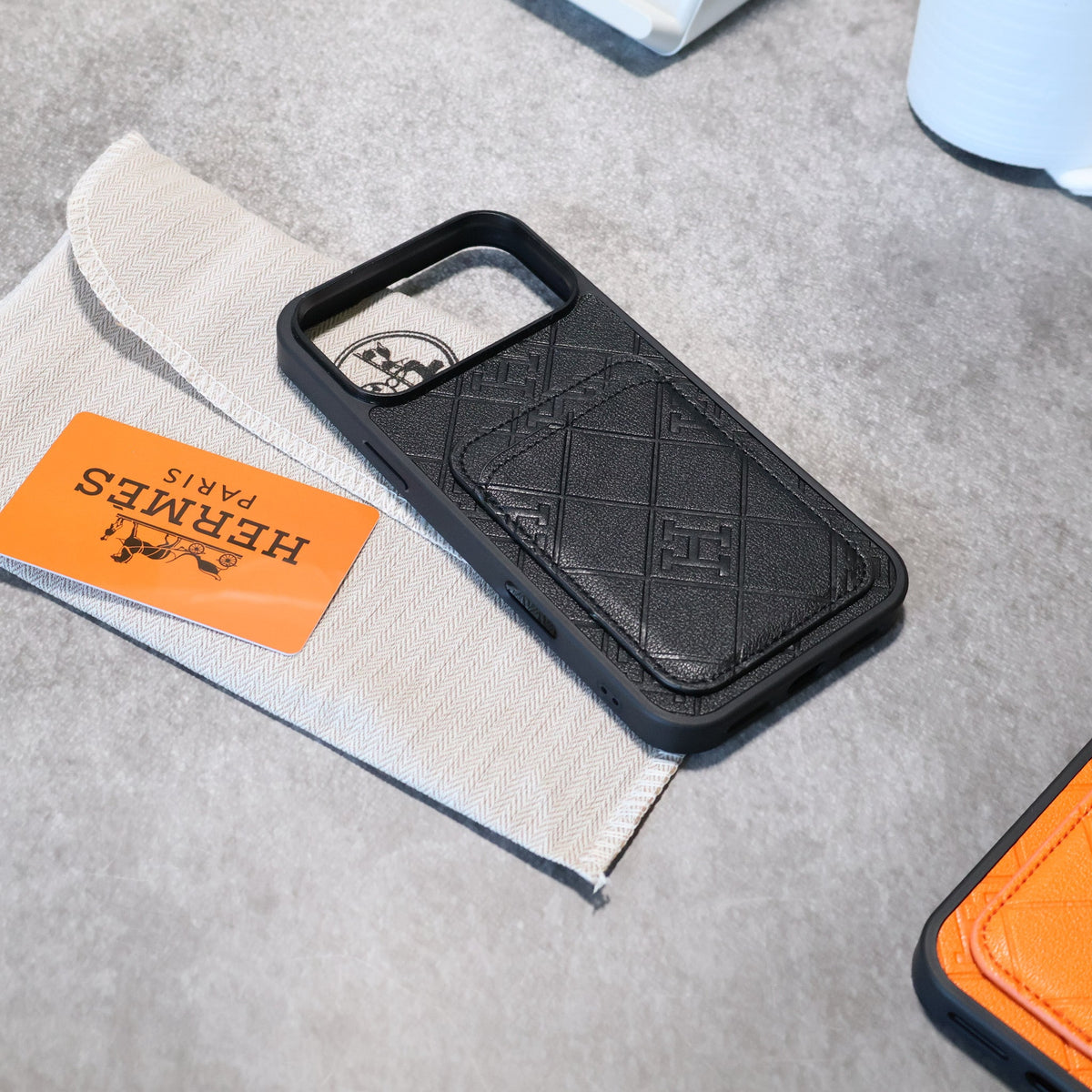 Hermes Phone Case Card Holder For 17 / 17 Pro / 17 Pro Max for iphone-17
