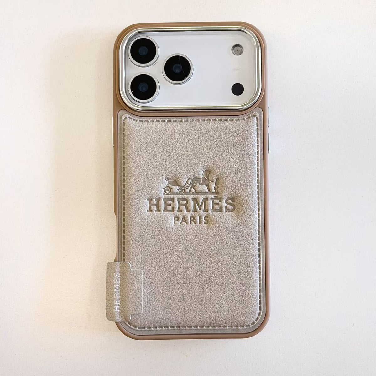 H Stamped Leather Phone Case For 13-17 / Pro / Pro Max for 13-pro-max