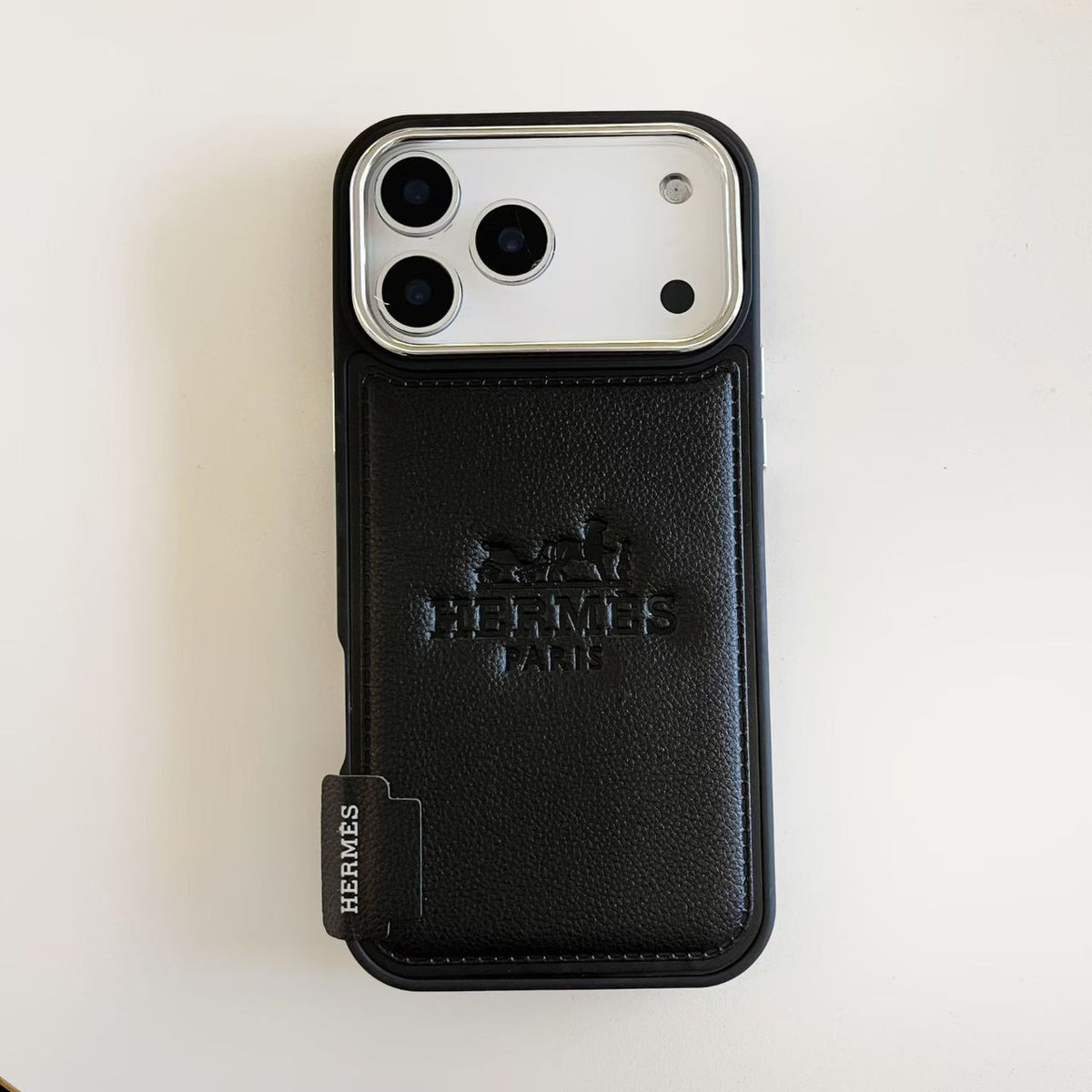 H Stamped Leather Phone Case For 13-17 / Pro / Pro Max for 13-pro