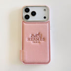 H Stamped Leather Phone Case For 13-17 / Pro / Pro Max for 13-pro