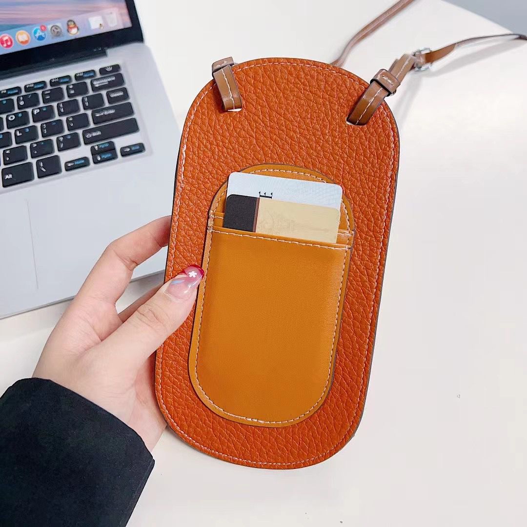 Universal H Mobile Phone Bag Crossbody Pouch Bag Adjustable Shoulder Strap / Orange Phone Case