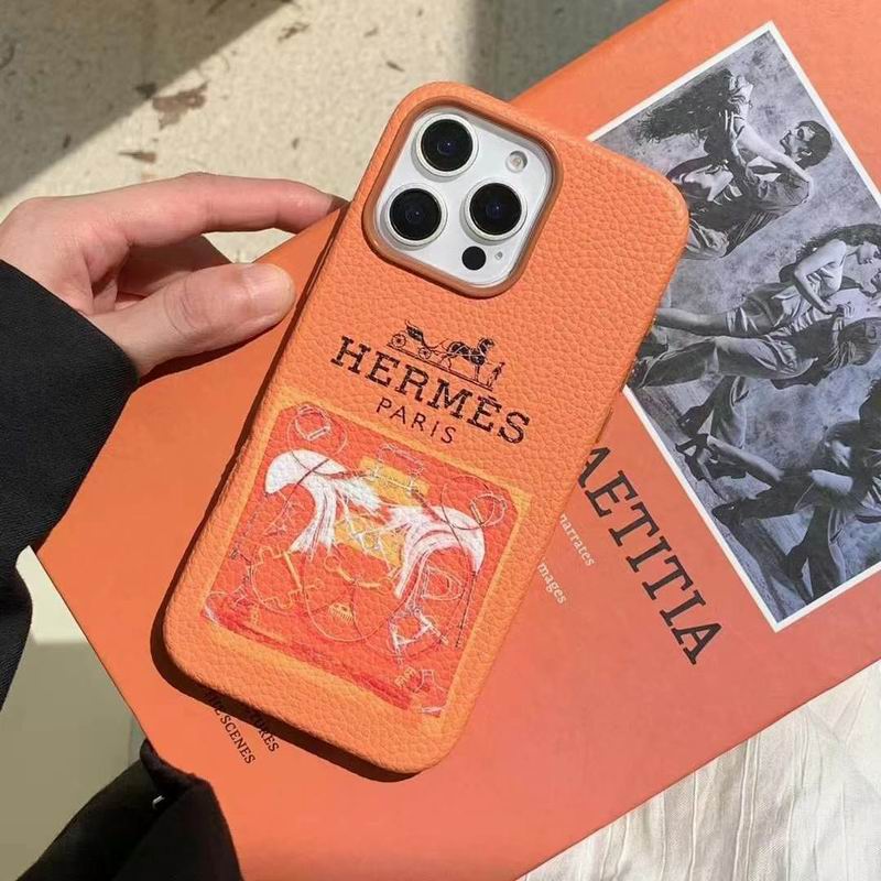 Hermes iPhone 16 Pro Max Case 15 14 13 Printed Pattern for 13-pro-max