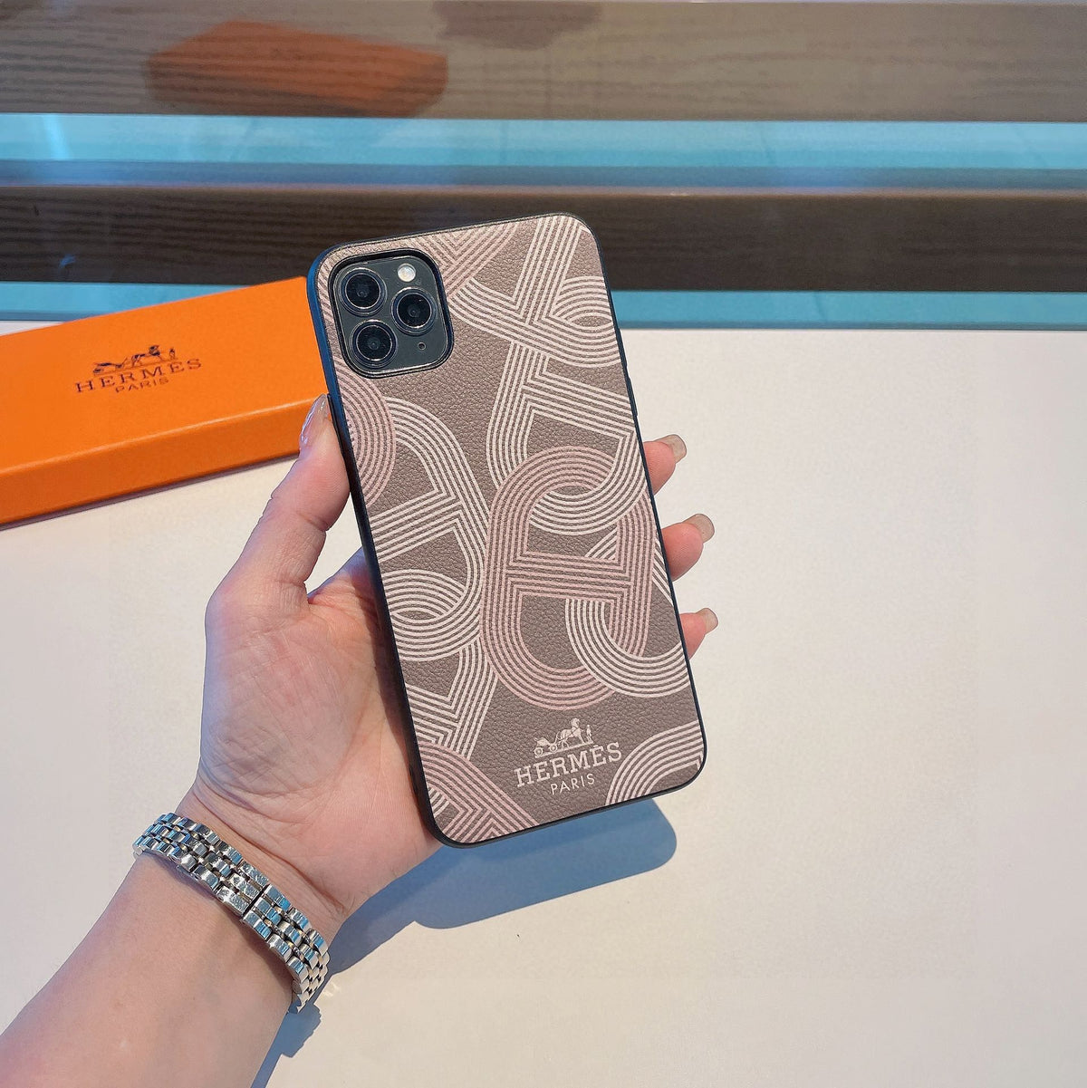 H Cell Phone Case Soft TPU Back Cover New Pattern Leather Iphone12/ 13/ 14/ 15/ Pro /Max/ Plus