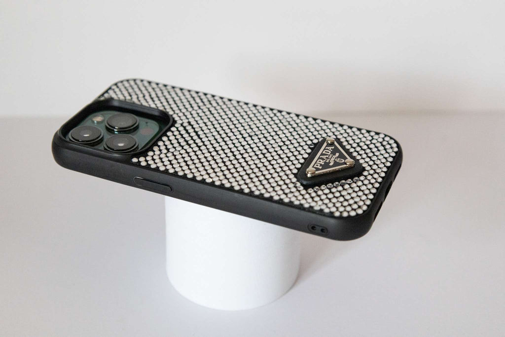 Prada Phone Case Rhinestone Design I Pro Plus for 13-pro-max