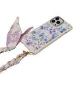 GG iPhone Case Flower 3D Pattern Silk Chain For I Pro Max Plus for 13