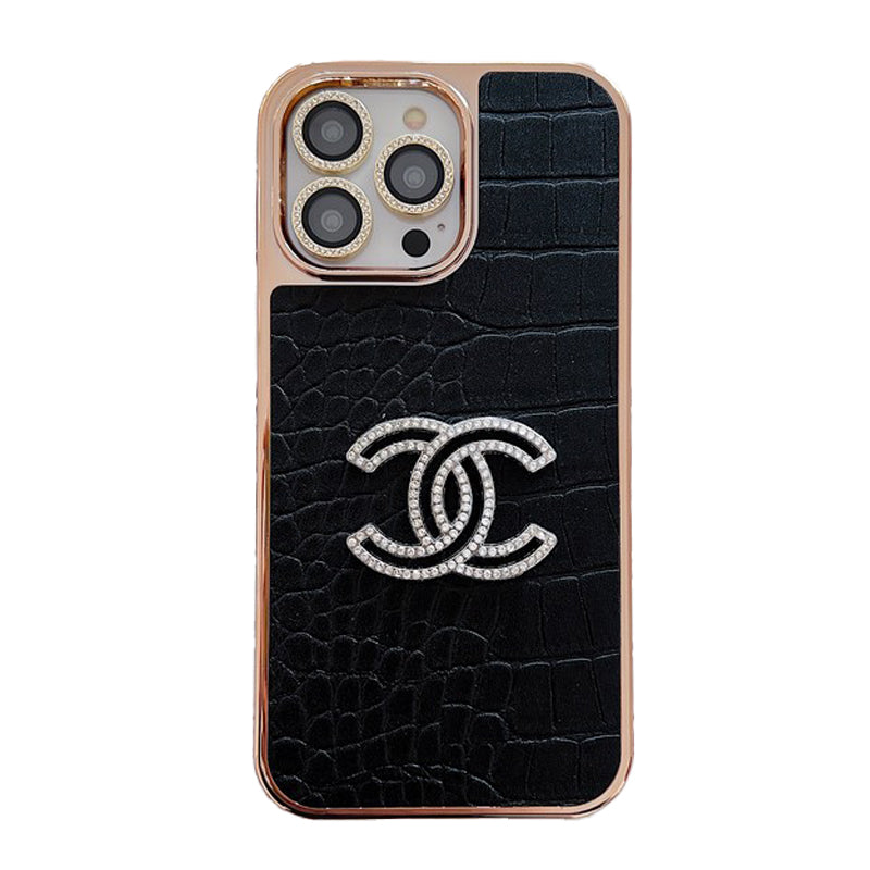 Luxury Color Leather Rose Gold iPhone Case for iPhone 12
