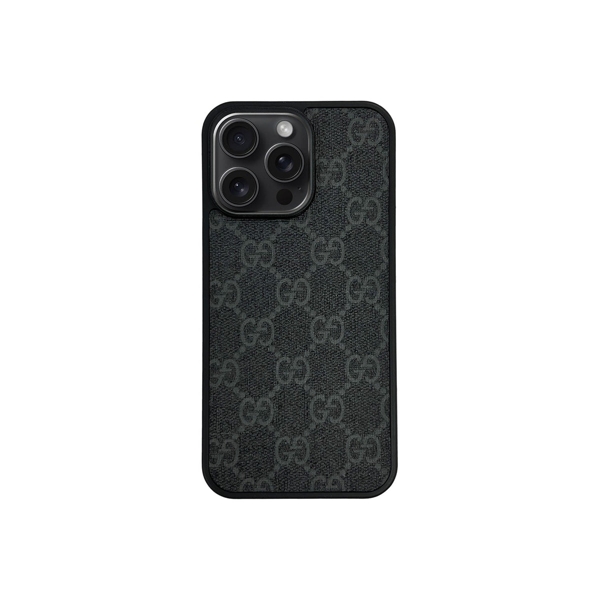 Luxury Black Monogram iPhone Case for iPhone 12