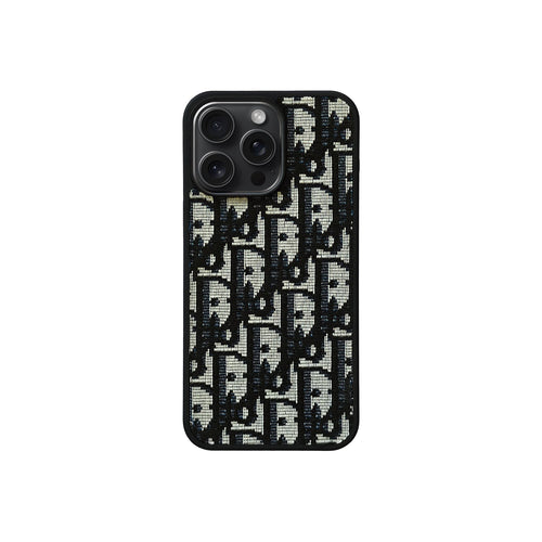 Luxury Black Monogram iPhone Case for iPhone 12