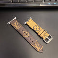 Louis Vuitton Apple Watch Bands Fashion Monogram Leather Apple Watch Band for brown-pale