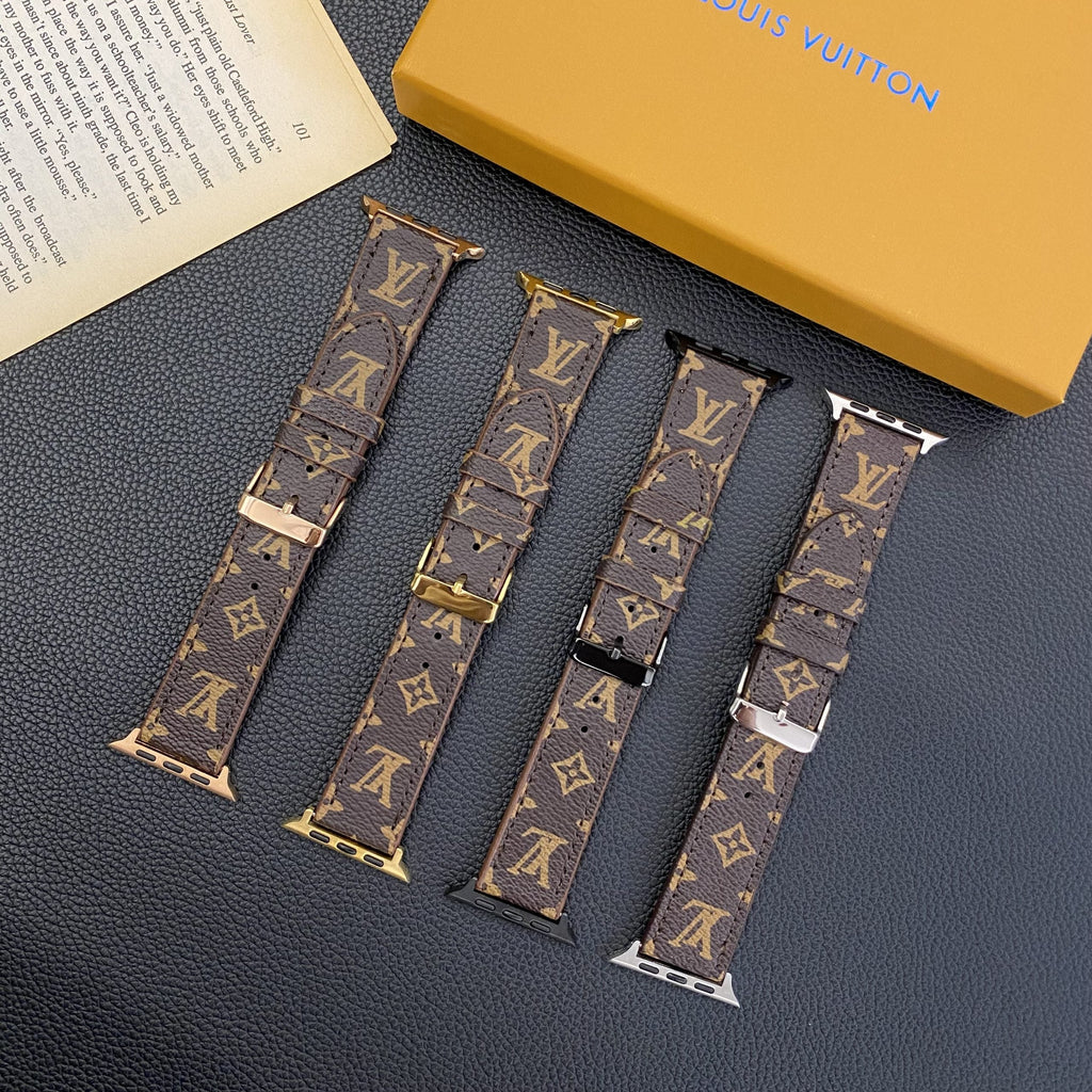 Louis V Apple Watch Bands Brown Monogram Apple Watch Band for 38mm-40mm-41mm
